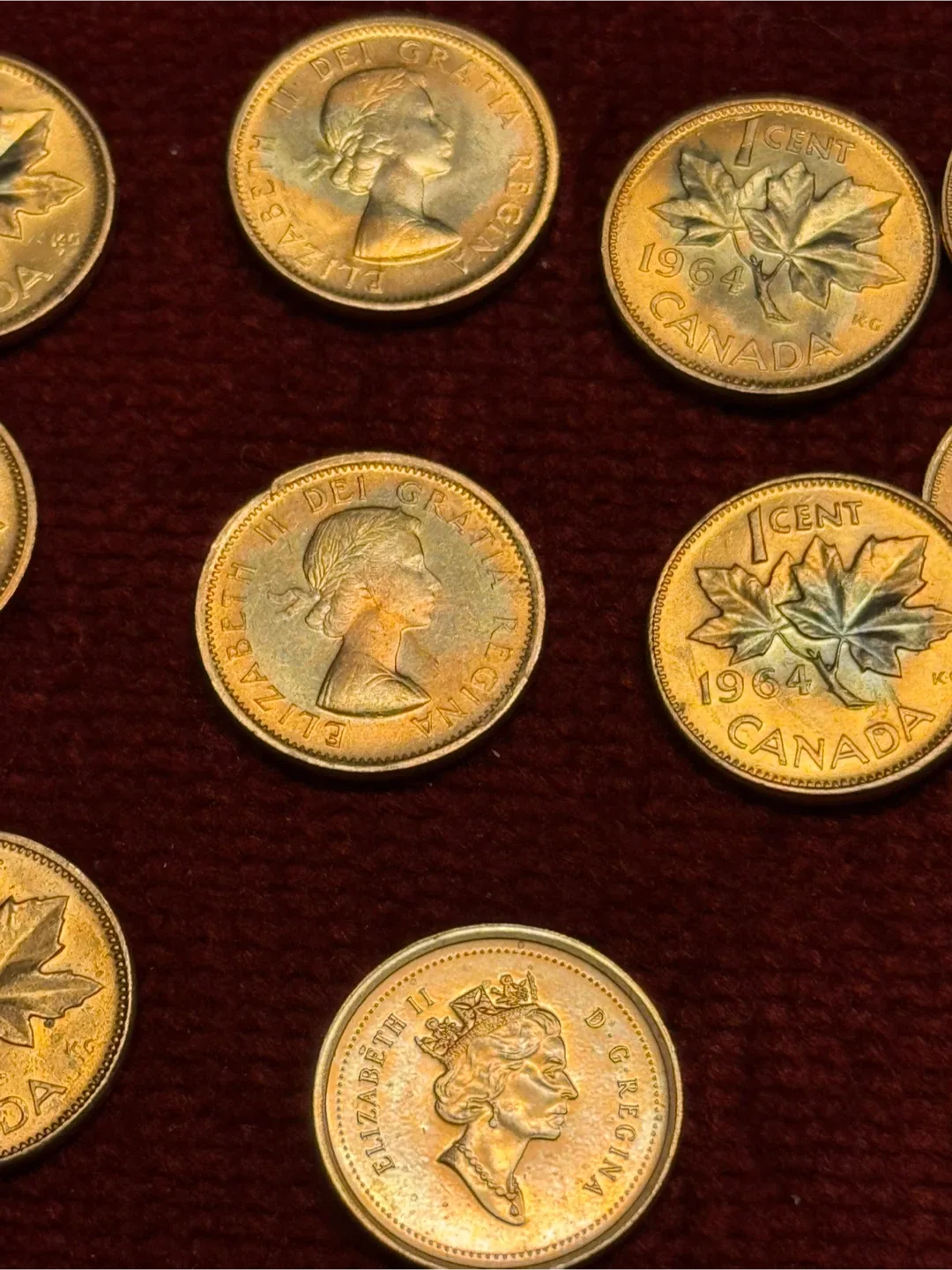 Vintage Canadian One Cent Coins image indicator(6)