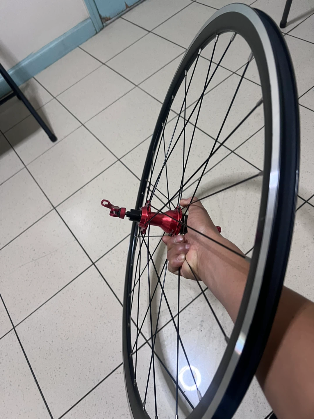 Road Bike Wheelset, Black/Silver - photo 4