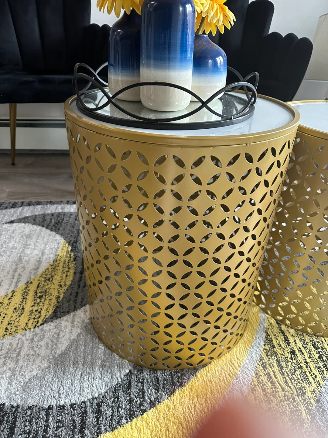 Gold Metal Accent Tables (Set of 2) - photo 2