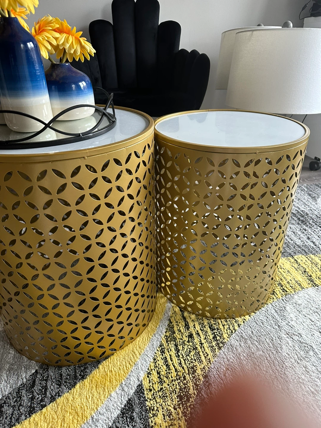 Gold Metal Accent Tables (Set of 2)