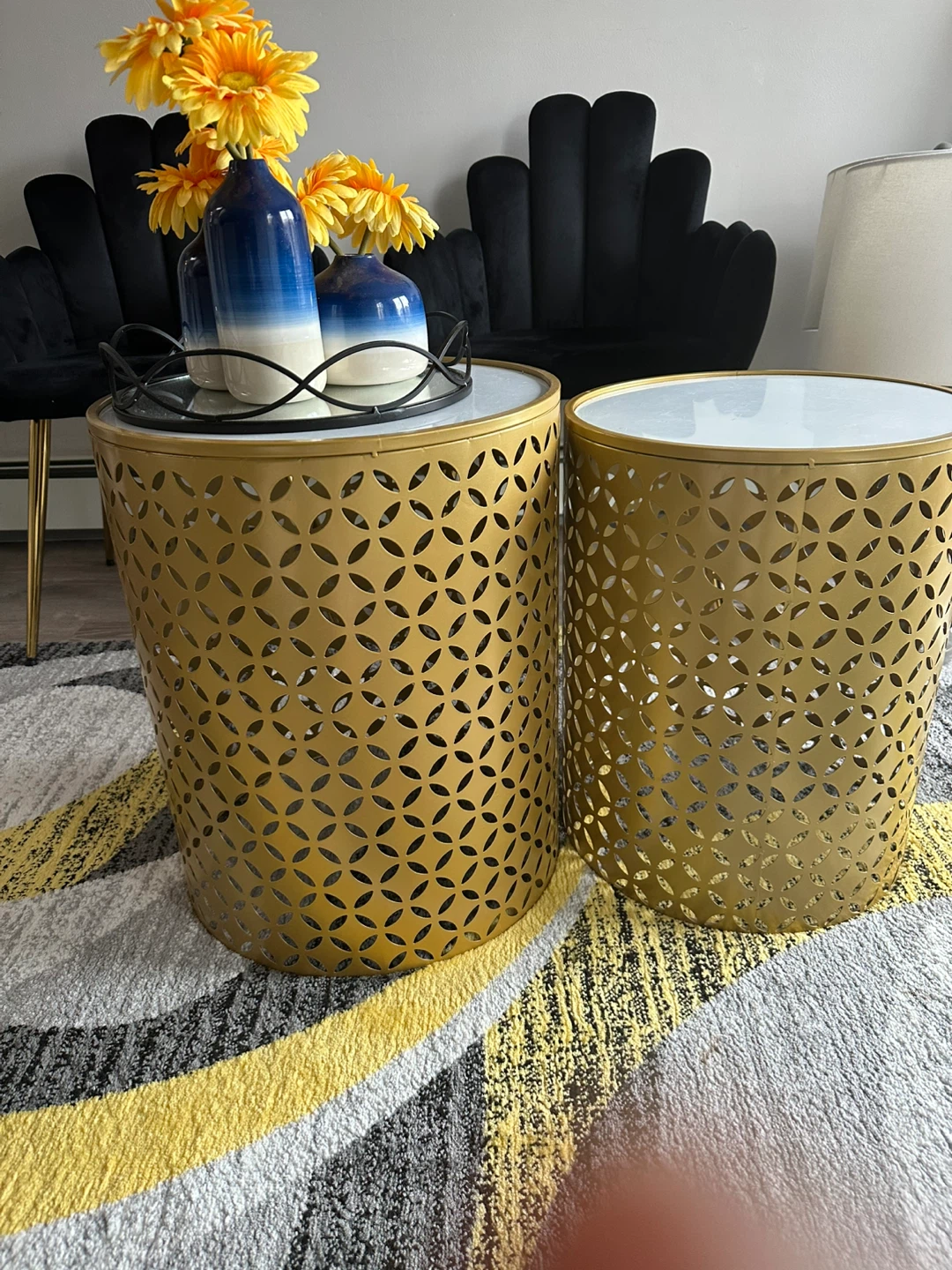 Gold Metal Accent Tables (Set of 2) - photo 4