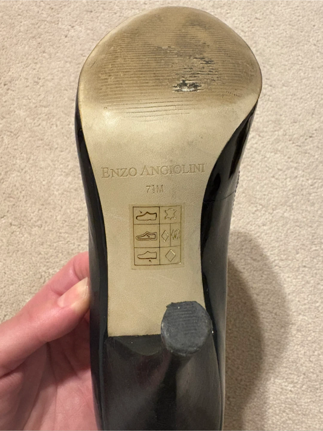Enzo Angiolini Black/Olive Heels - Size 7 1/2 - photo 3