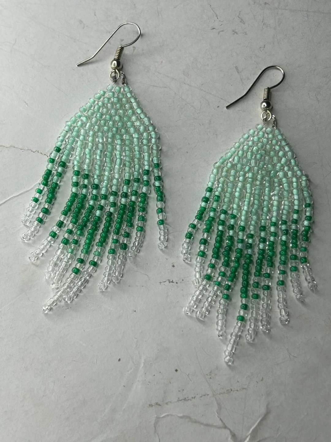 Handmade Beaded Fringe Earrings - photo 2