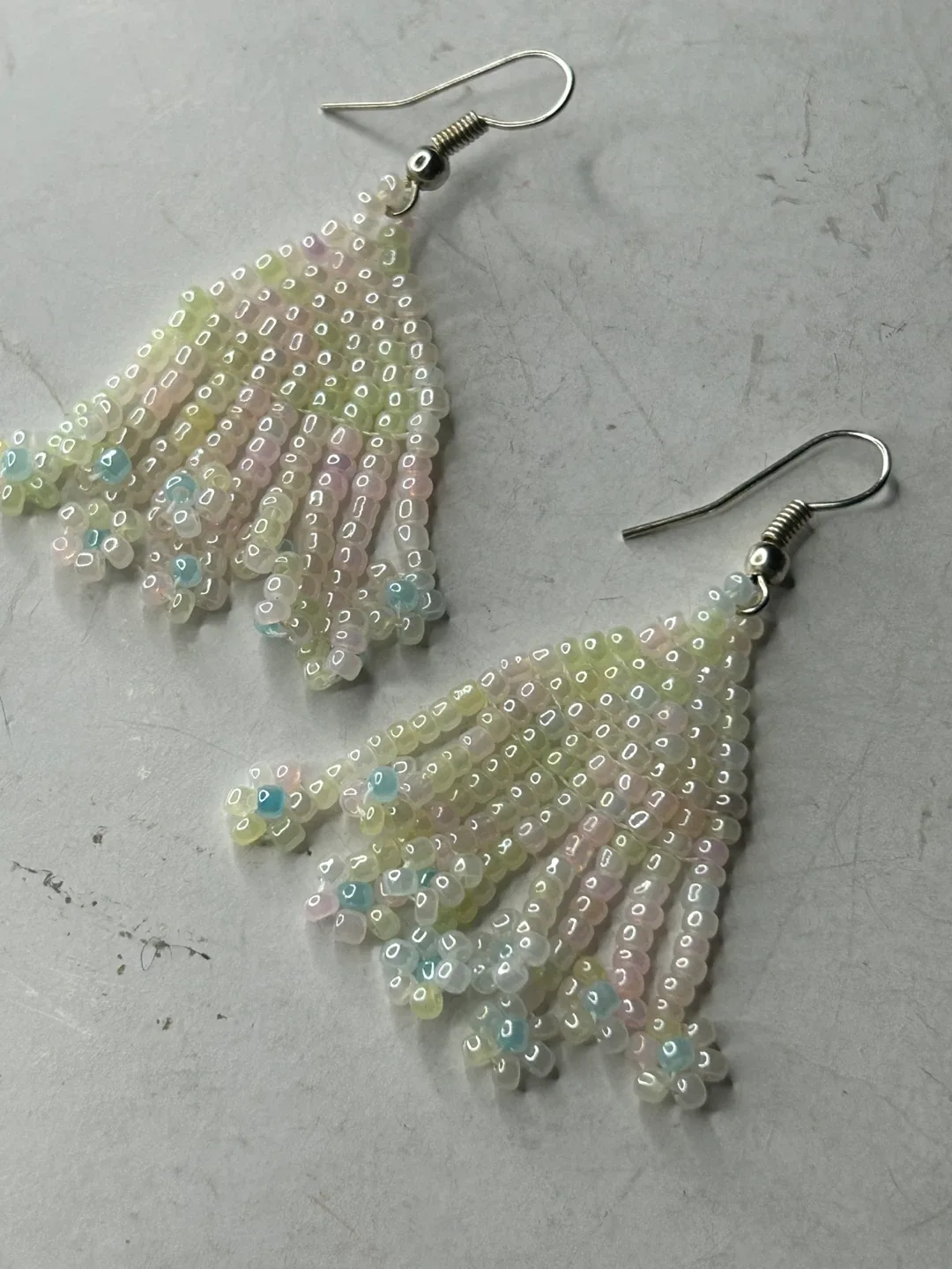 Handmade Beaded Fringe Earrings image indicator(3)