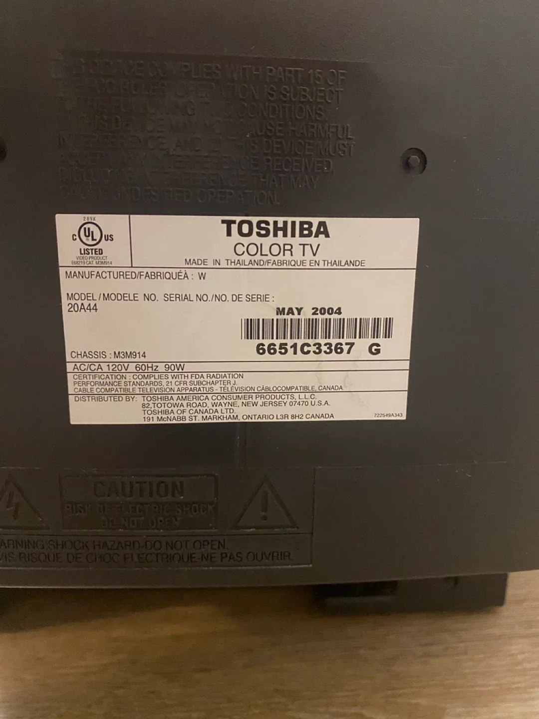 CRT TV - Toshiba - 20 Inches - 2004 image indicator(2)