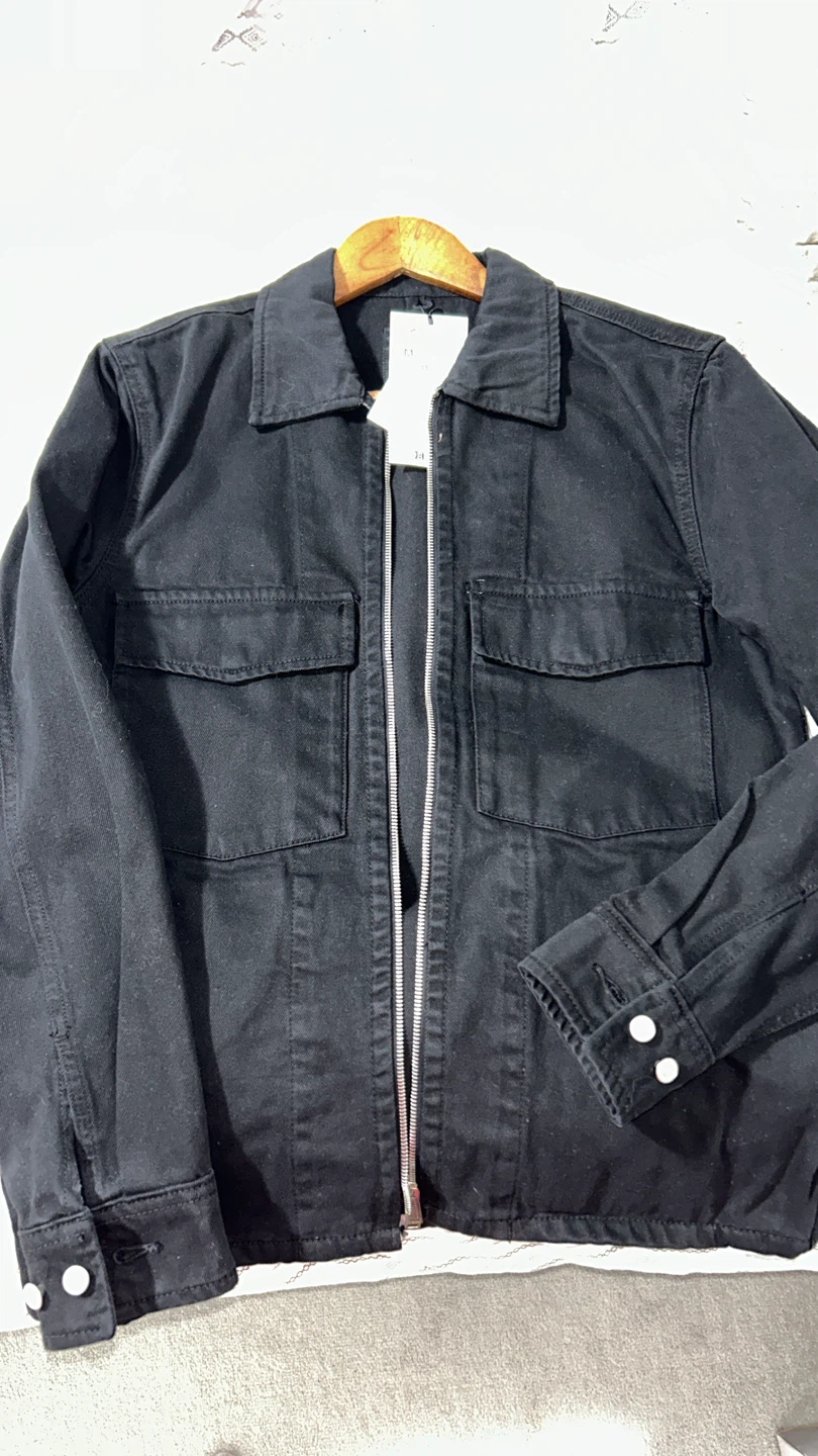 Zara Black Denim Jacket - Size M