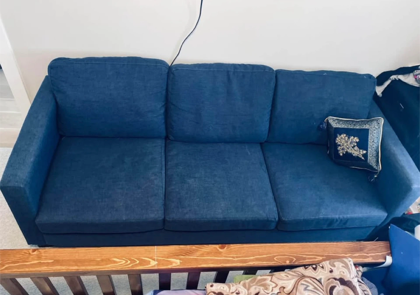 Blue Sectional Sofa - photo 4