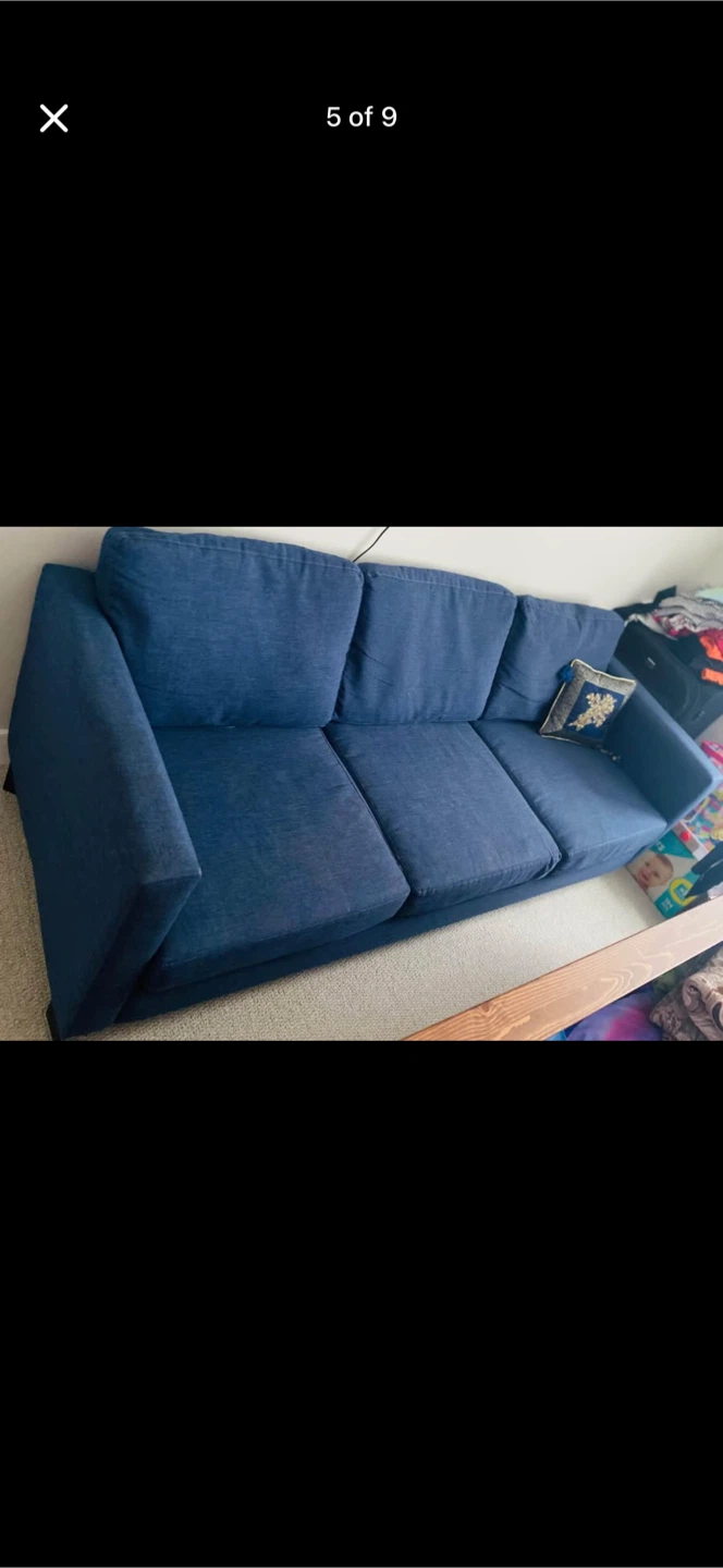 Blue Sectional Sofa - photo 3