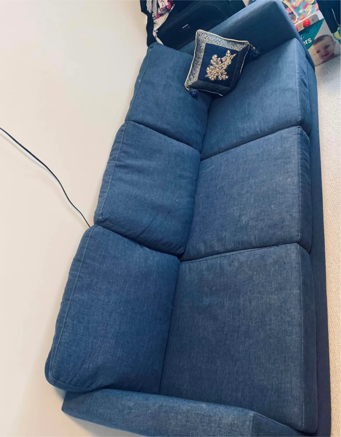 Blue Sectional Sofa - photo 2