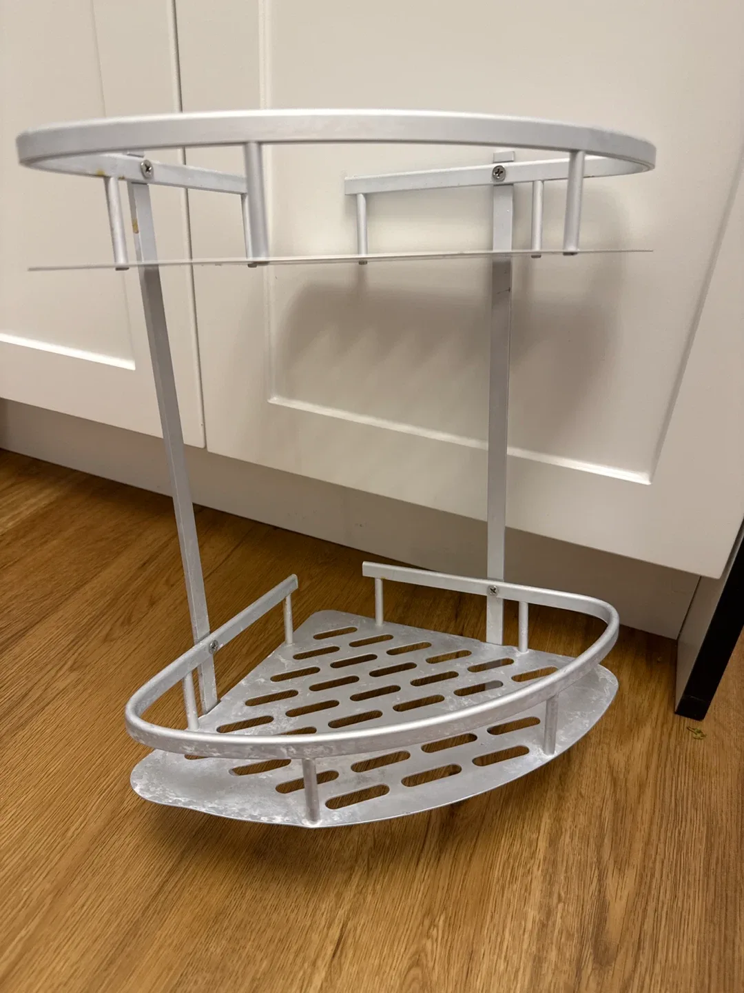 Silver Corner Shower Shelf