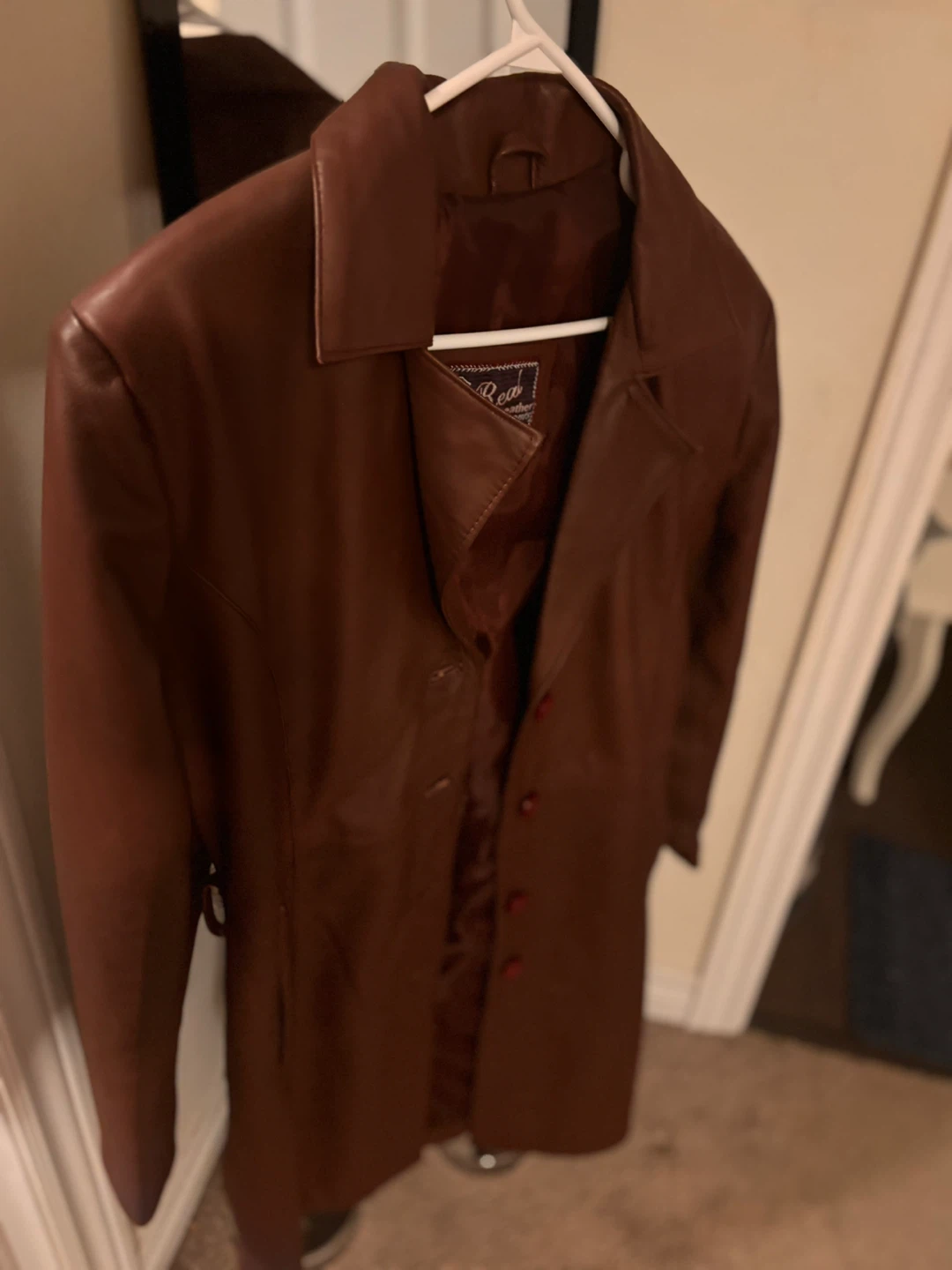 Ladies Leather Trench Coat - photo 2