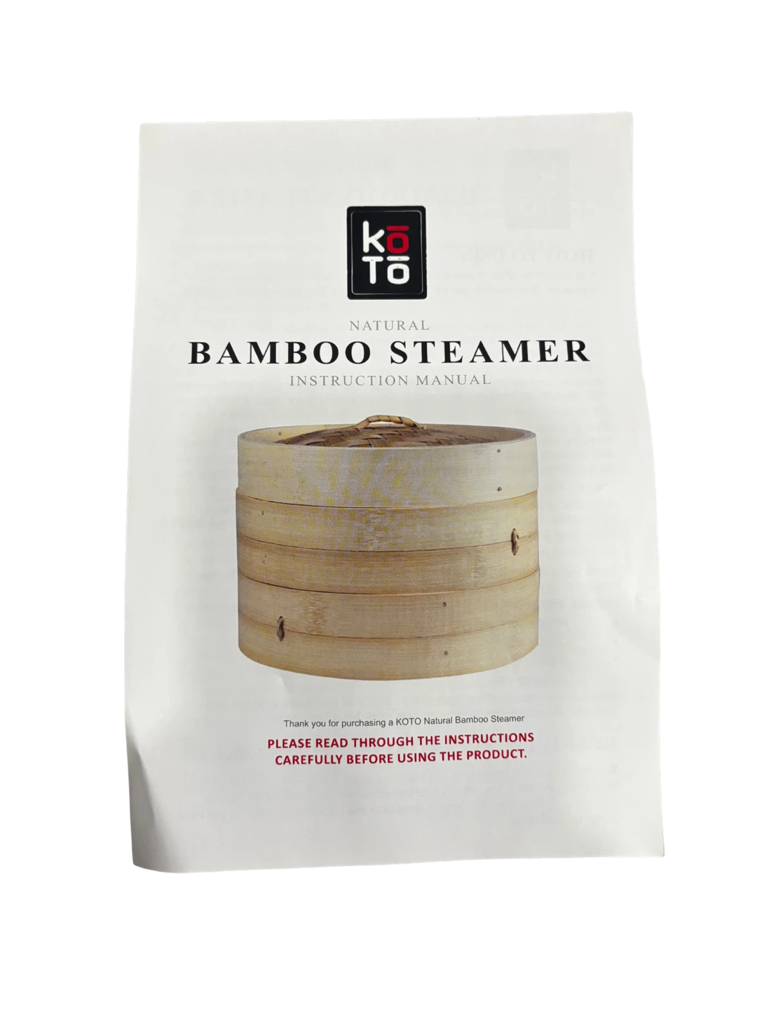 Koto Natural Bamboo Steamer - Two Tier & Lid - photo 4