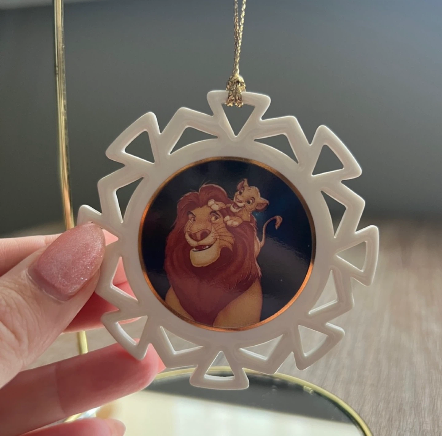 Vintage 1994 Disney Lion King Mufasa Simba Christmas Ornament