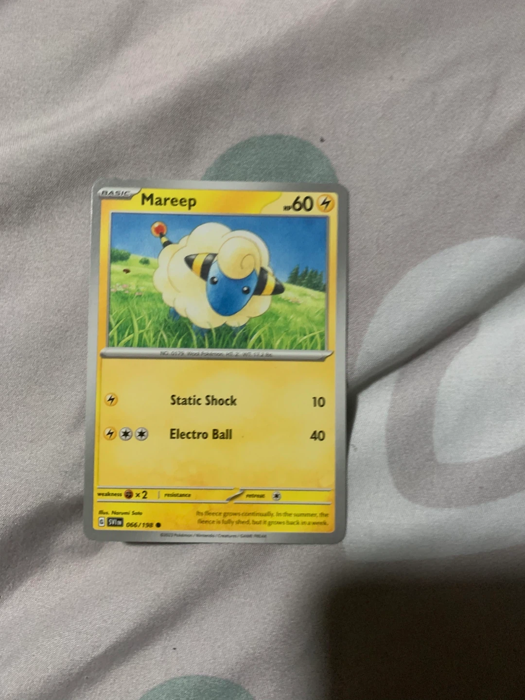 Mareep Pokémon Card