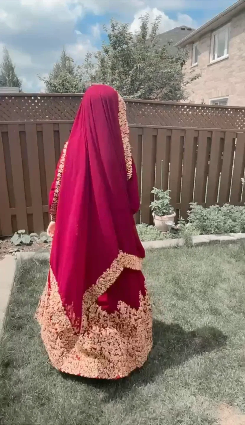 Selling this beautiful wine & golden one piece dress image indicator(2)