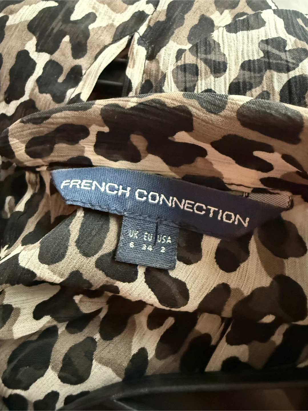 French Connection Animal Print Blouse - Size 6 - photo 2