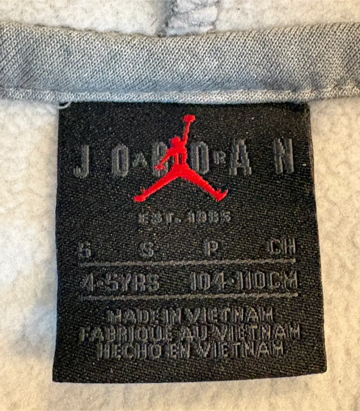 Nike Air Jordan Hoodie - Size 4-5 Years image indicator(3)