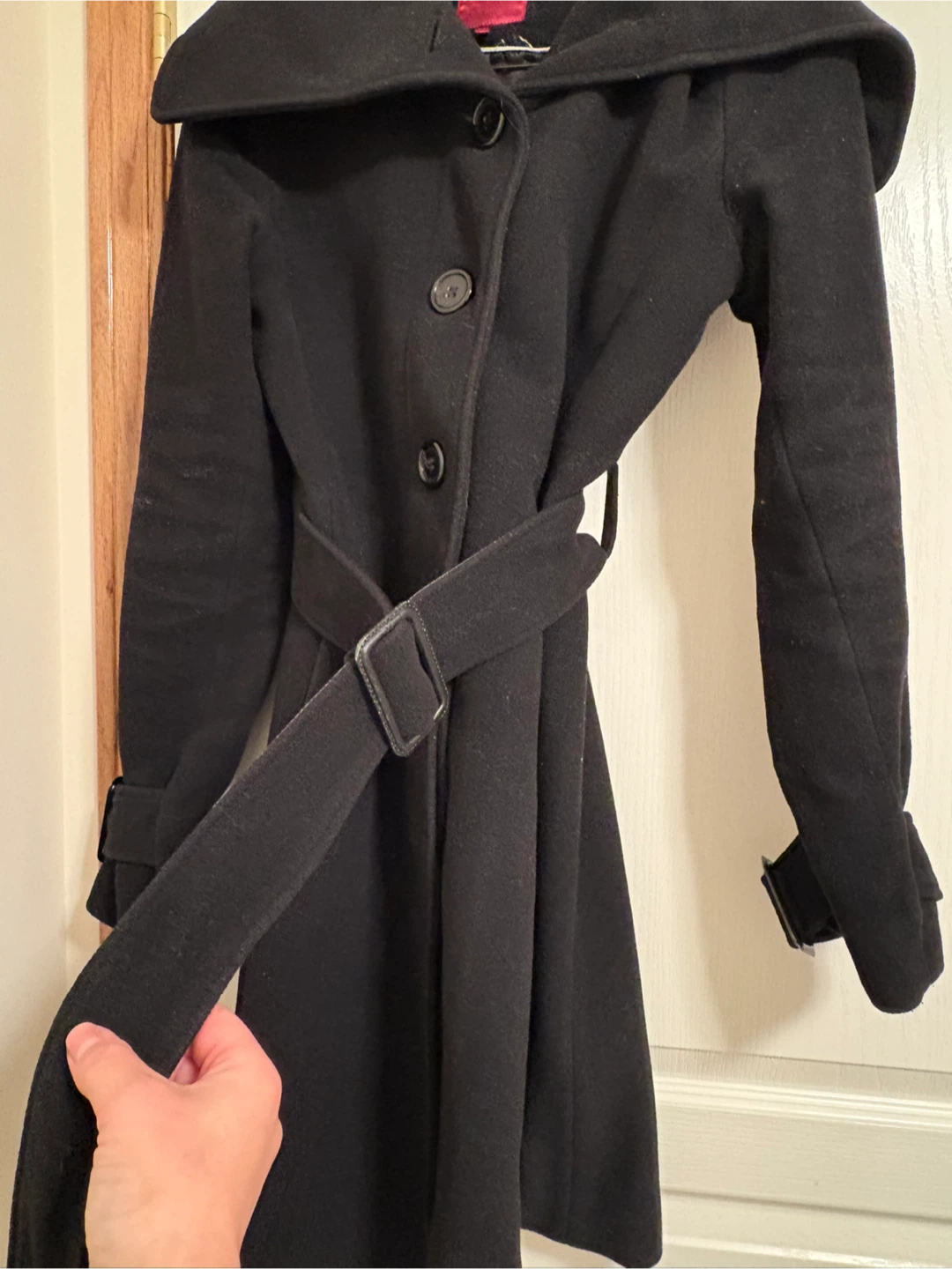 Smart Set Black Belted Coat - XS - photo 3