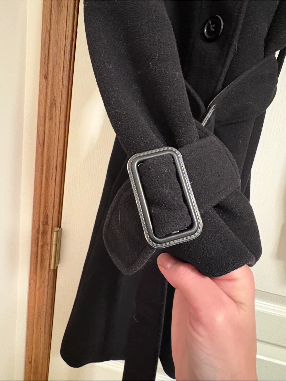 Smart Set Black Belted Coat - XS - photo 2