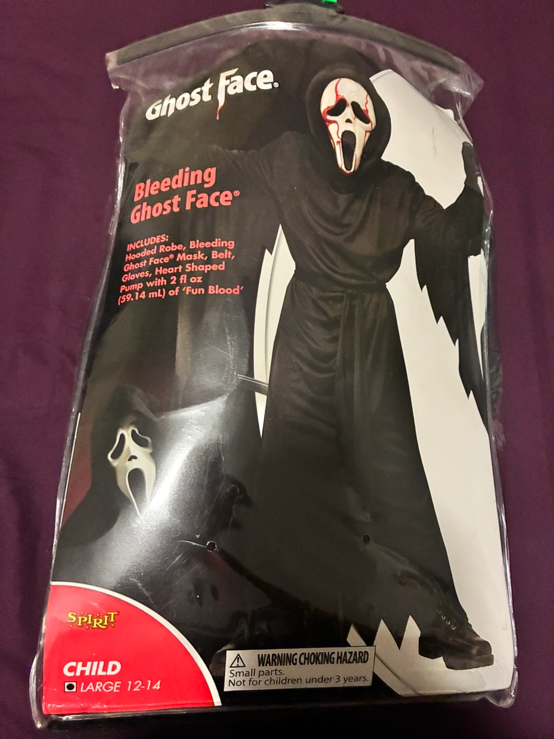 Ghost Face Bleeding Costume - Child Large (12-14)
