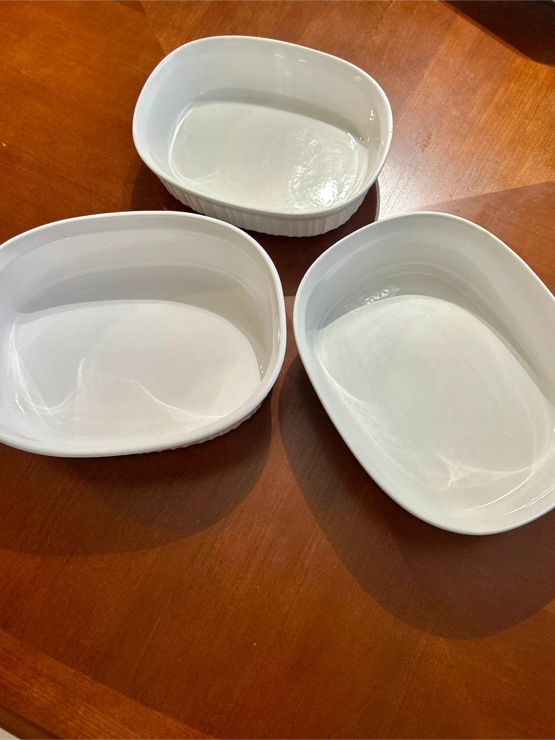 3-Piece White Oval Baking Dish Set – Microwave & Oven Safe - photo 3