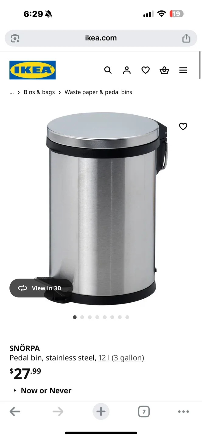 Stainless Steel Step-On Trash Can image indicator(2)