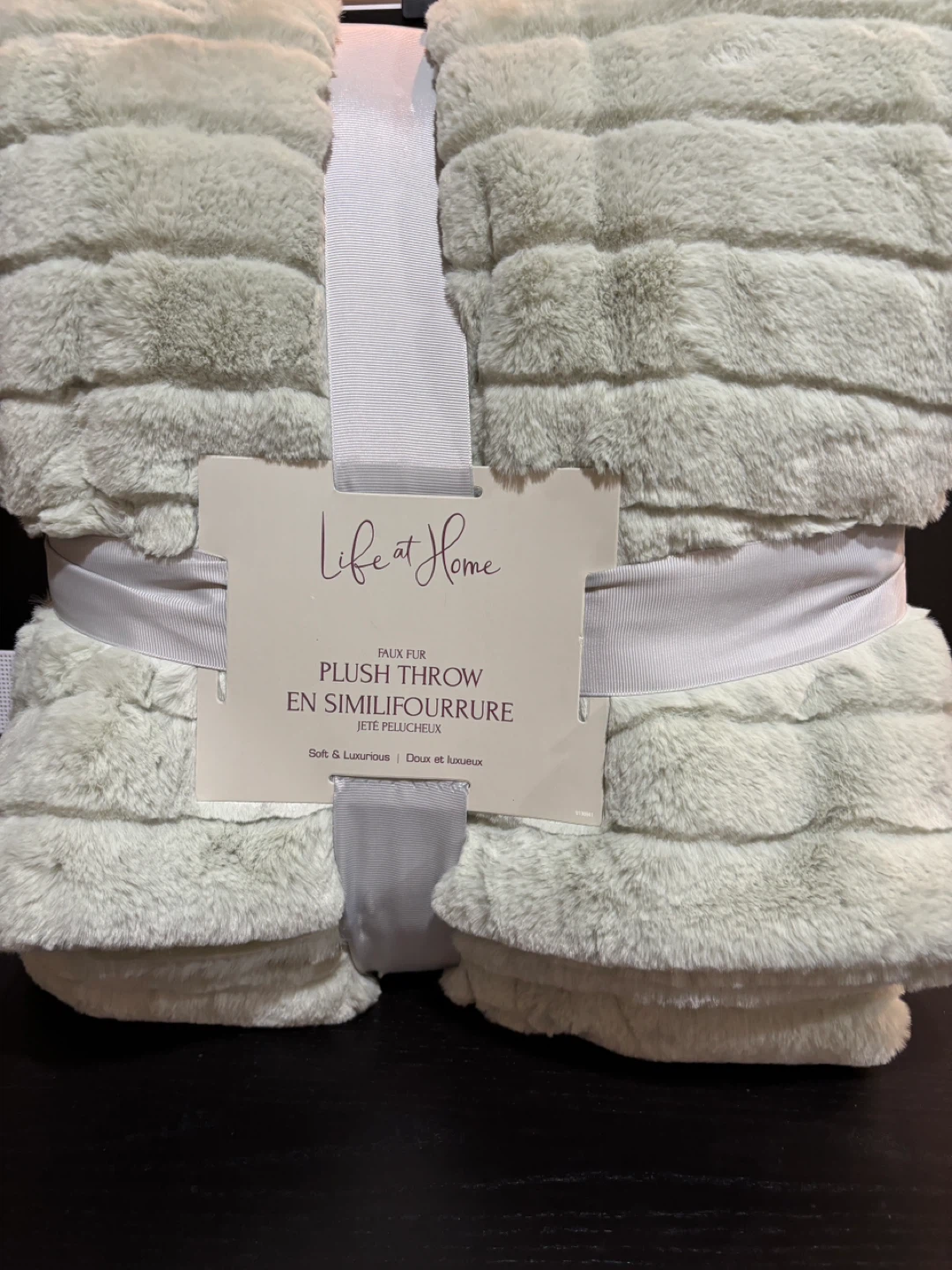 Life at Home Faux Fur Plush Throw