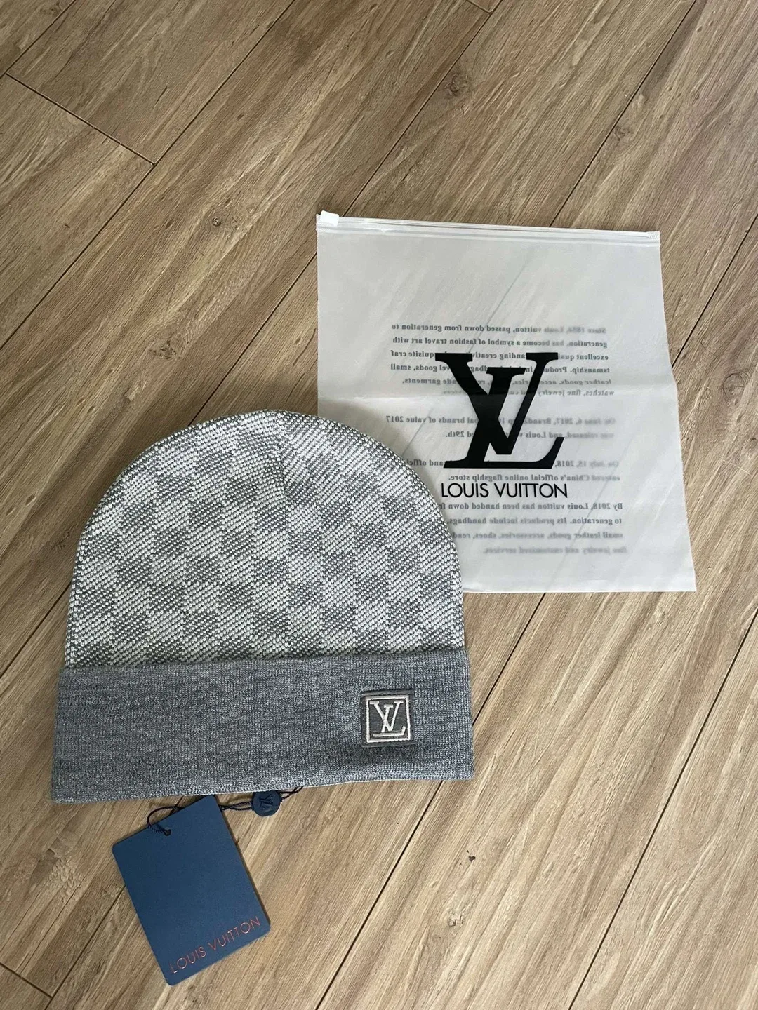 Louis Vuitton Grey Beanie Hat thumbnail