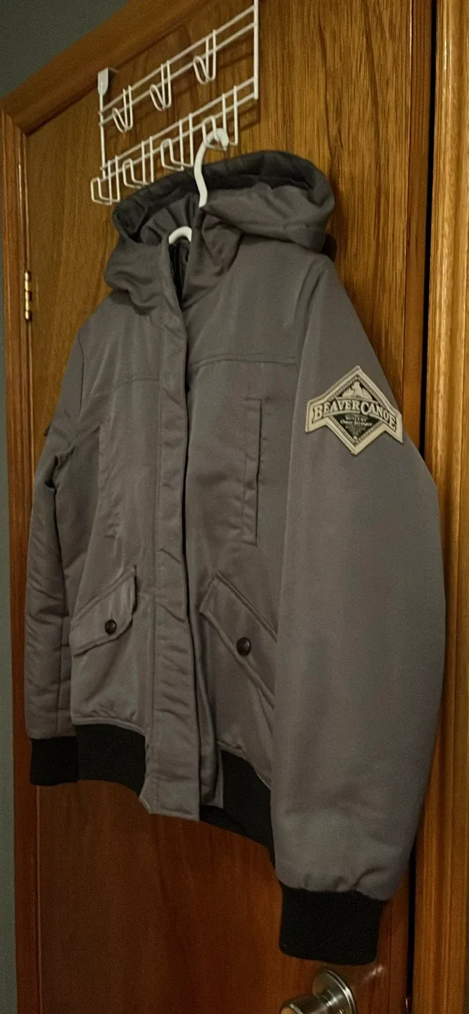 Beaver Canoe Grey Hooded Jacket thumbnail