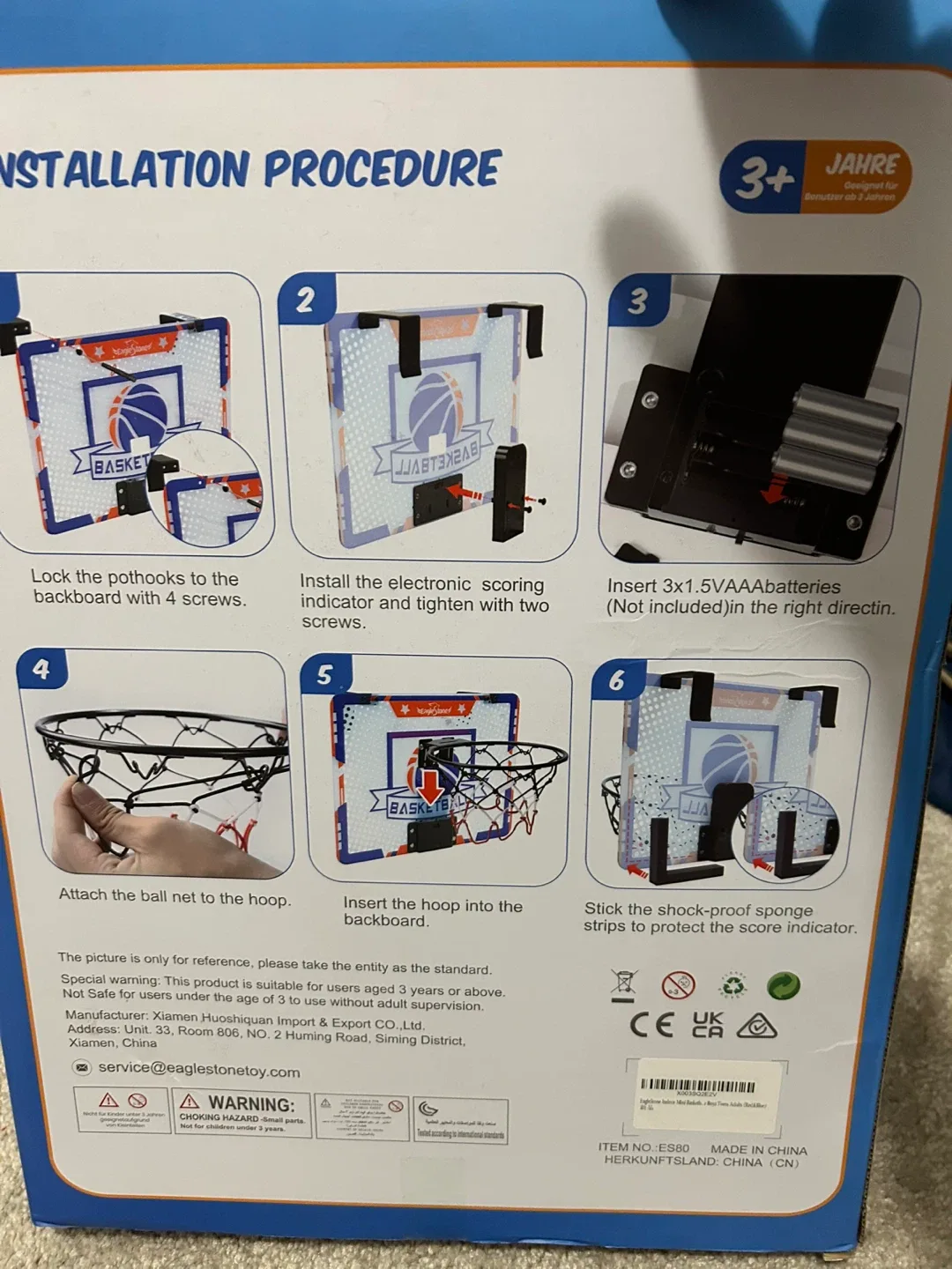 EagleStone Mini Basketball Hoop with Scoreboard image indicator(3)