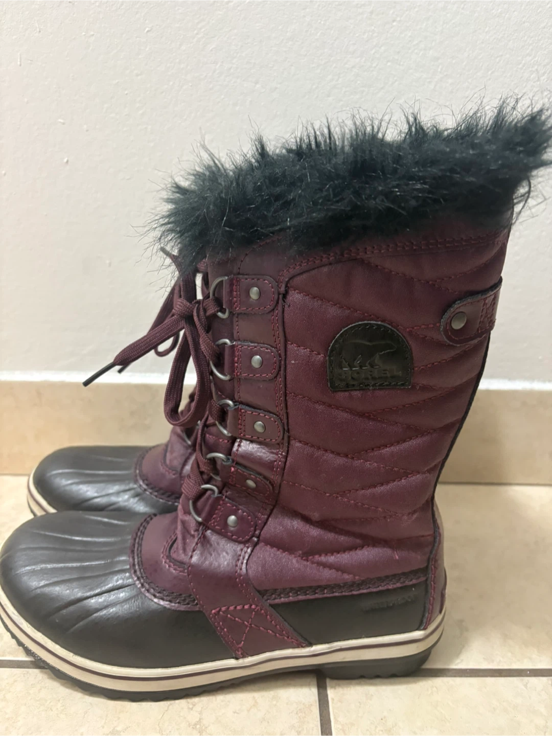 Sorel Winter Boots, Maroon, Size 6 in kids - photo 4