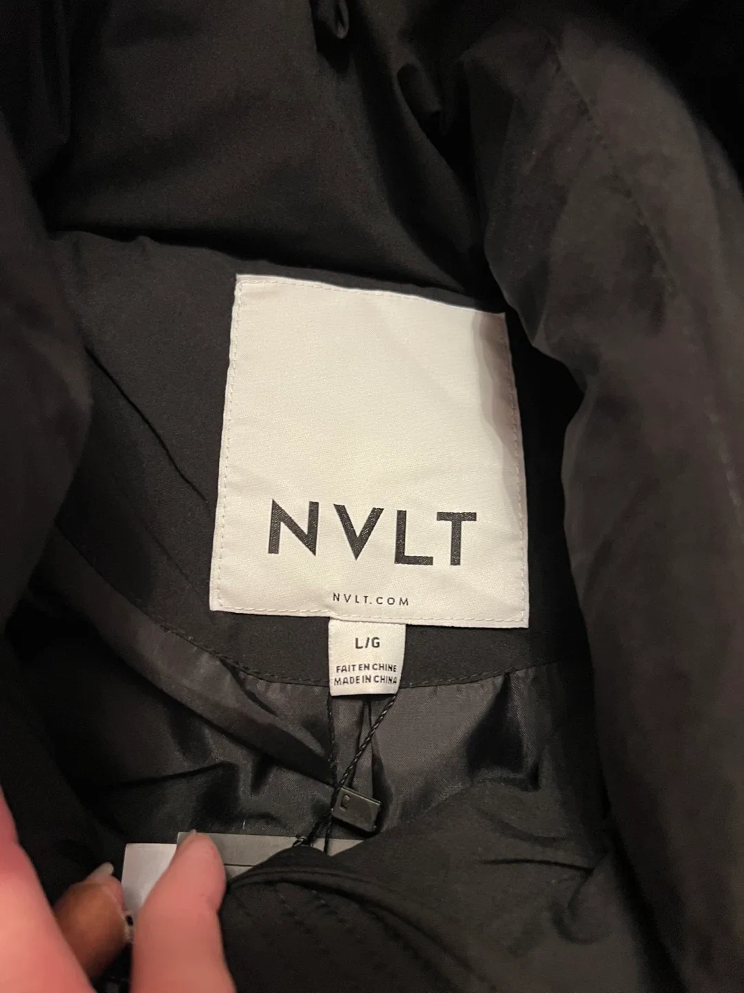 NVLT Black Puffer Coat - Size L thumbnail