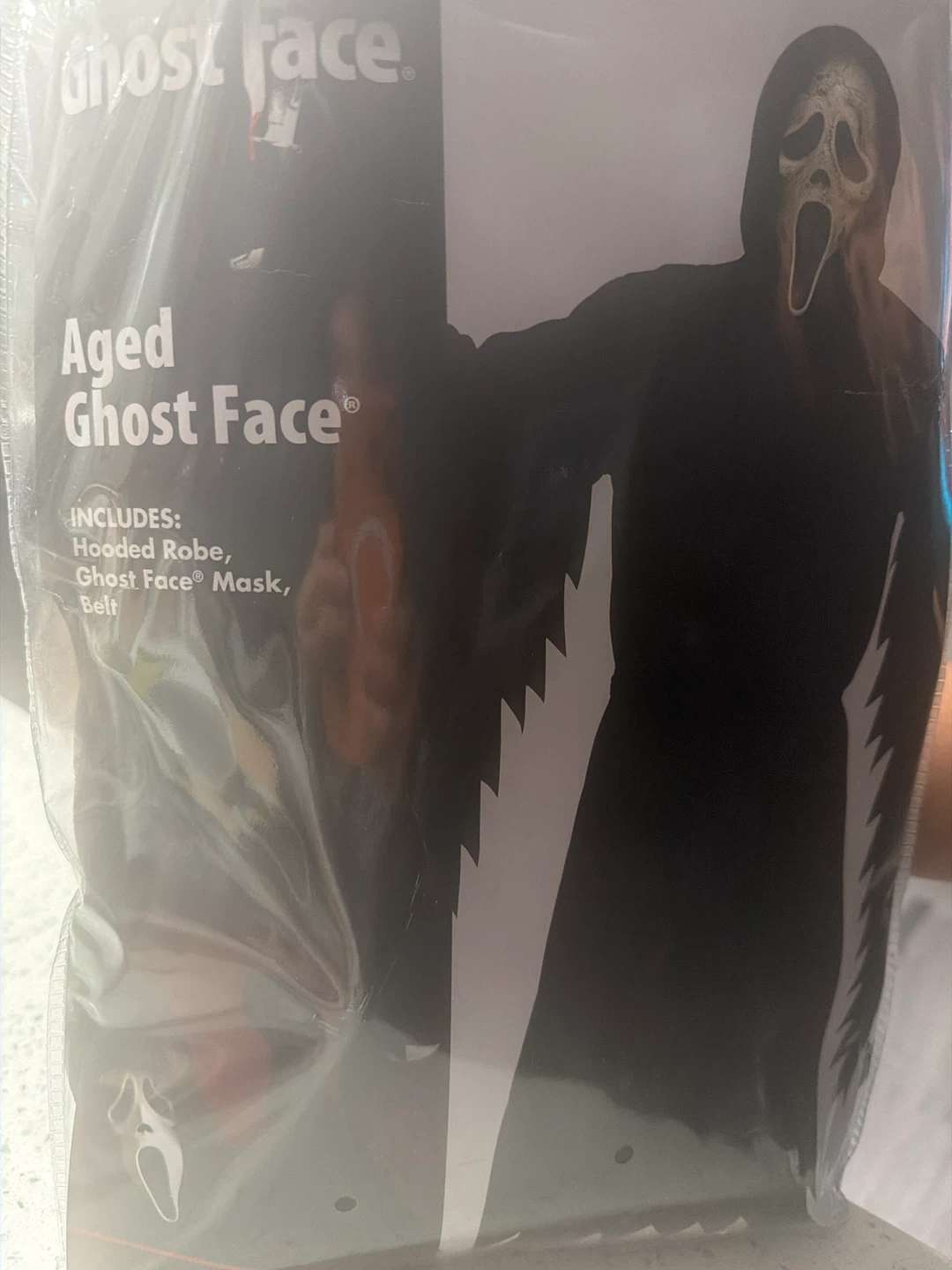 Ghost Face Aged Costume - Like New in Package - photo 2