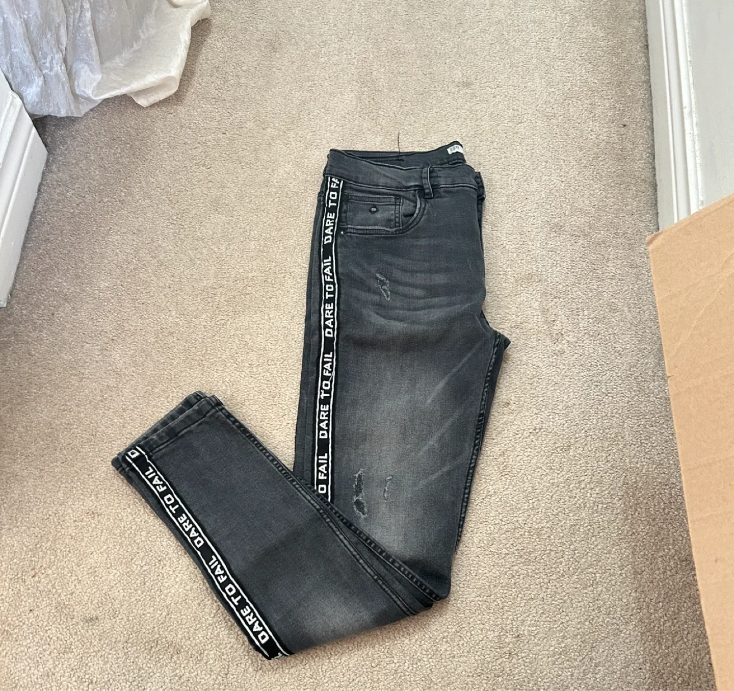 Dare To Fail Grey Jeans thumbnail