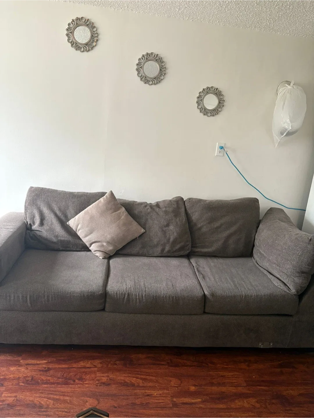 Grey 7-Seater Sofa with Chaise Lounge thumbnail