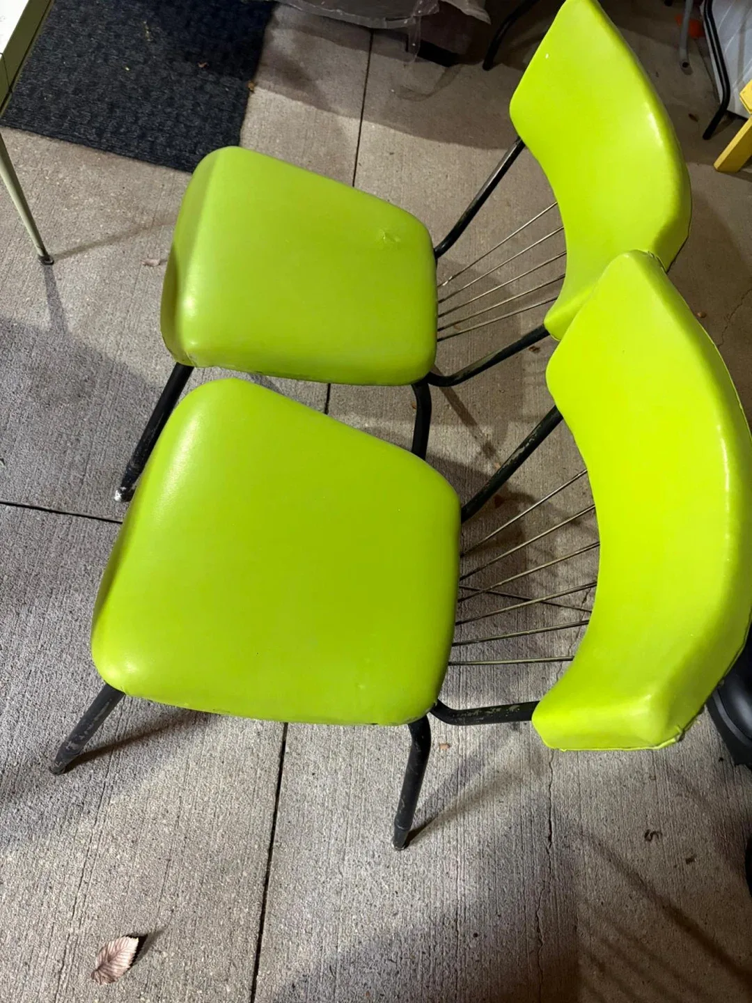 Retro Lime Green Dining Chairs thumbnail