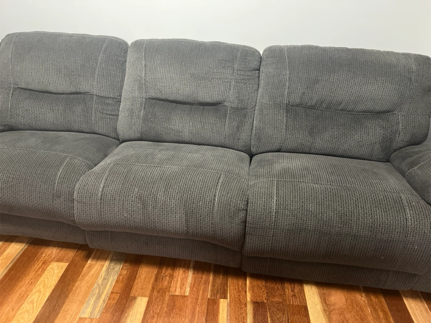 Grey Fabric Reclining Sectional Sofa - photo 5