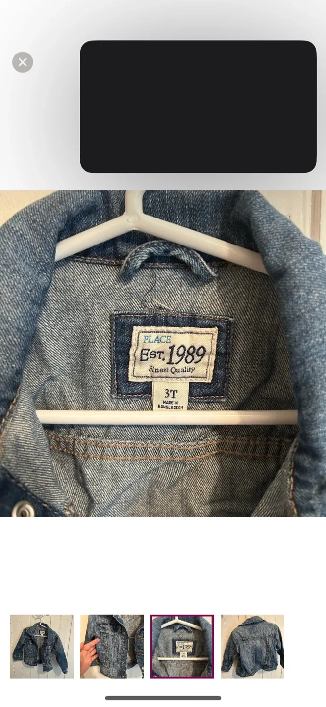 The Children's Place Denim Jacket - Size 3T image indicator(3)