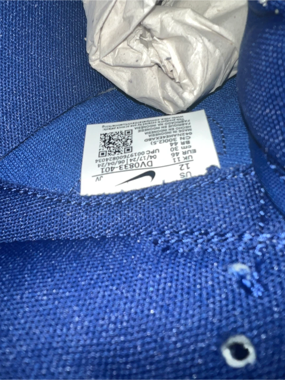 Nike Dunk Low White/Royal Blue - photo 2