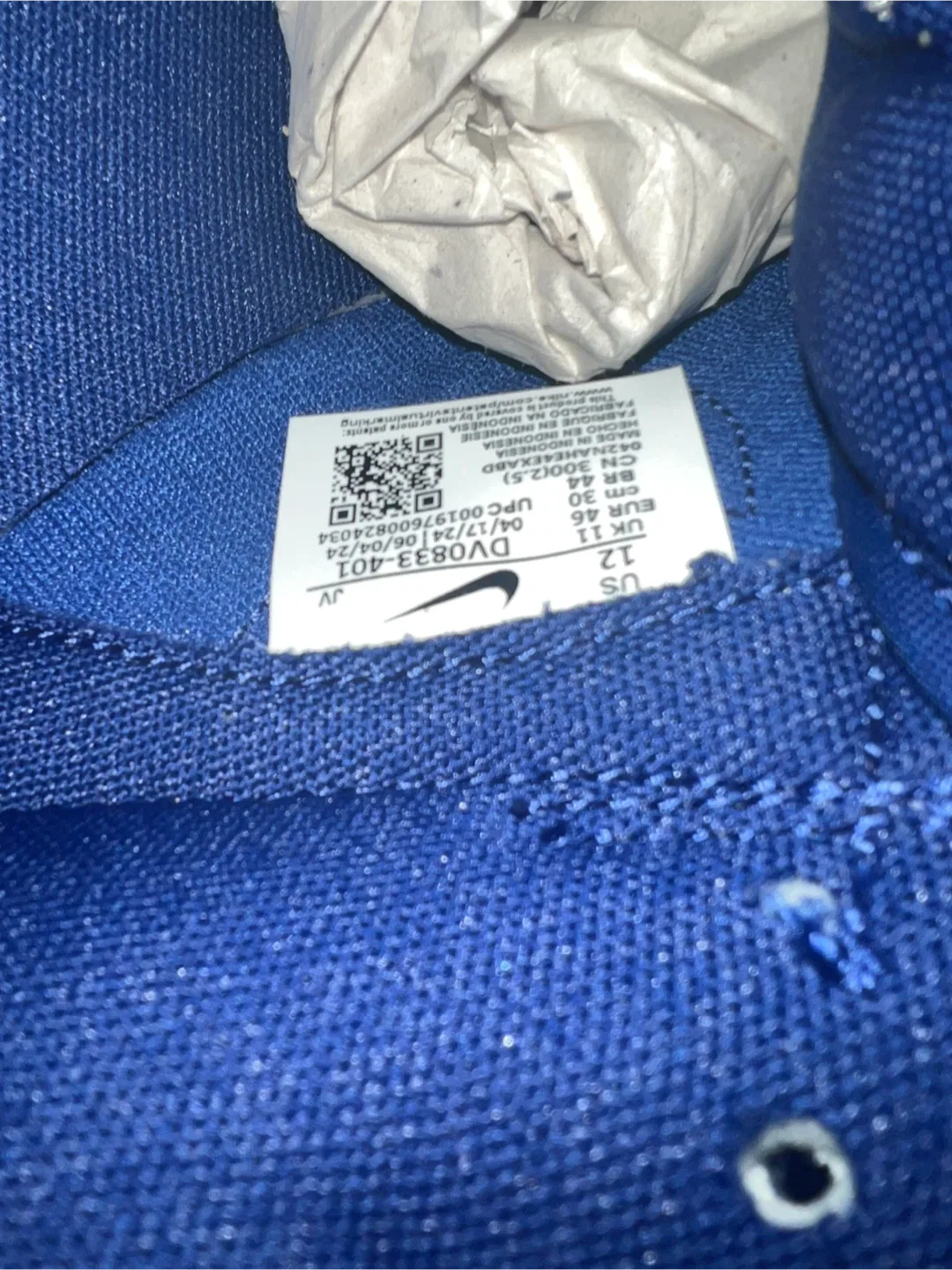 Nike Dunk Low White/Royal Blue image indicator(2)