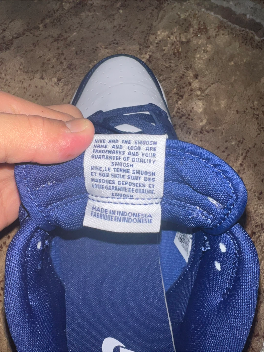 Nike Dunk Low White/Royal Blue - photo 3