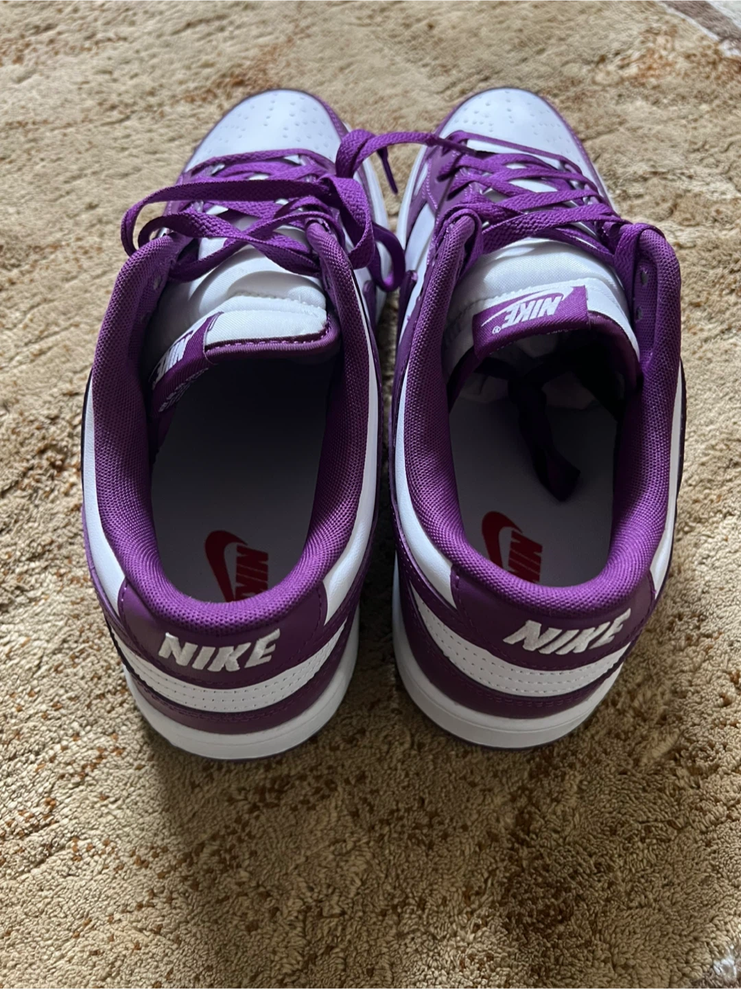 Nike Dunk Low Purple White, Size 12 - photo 4
