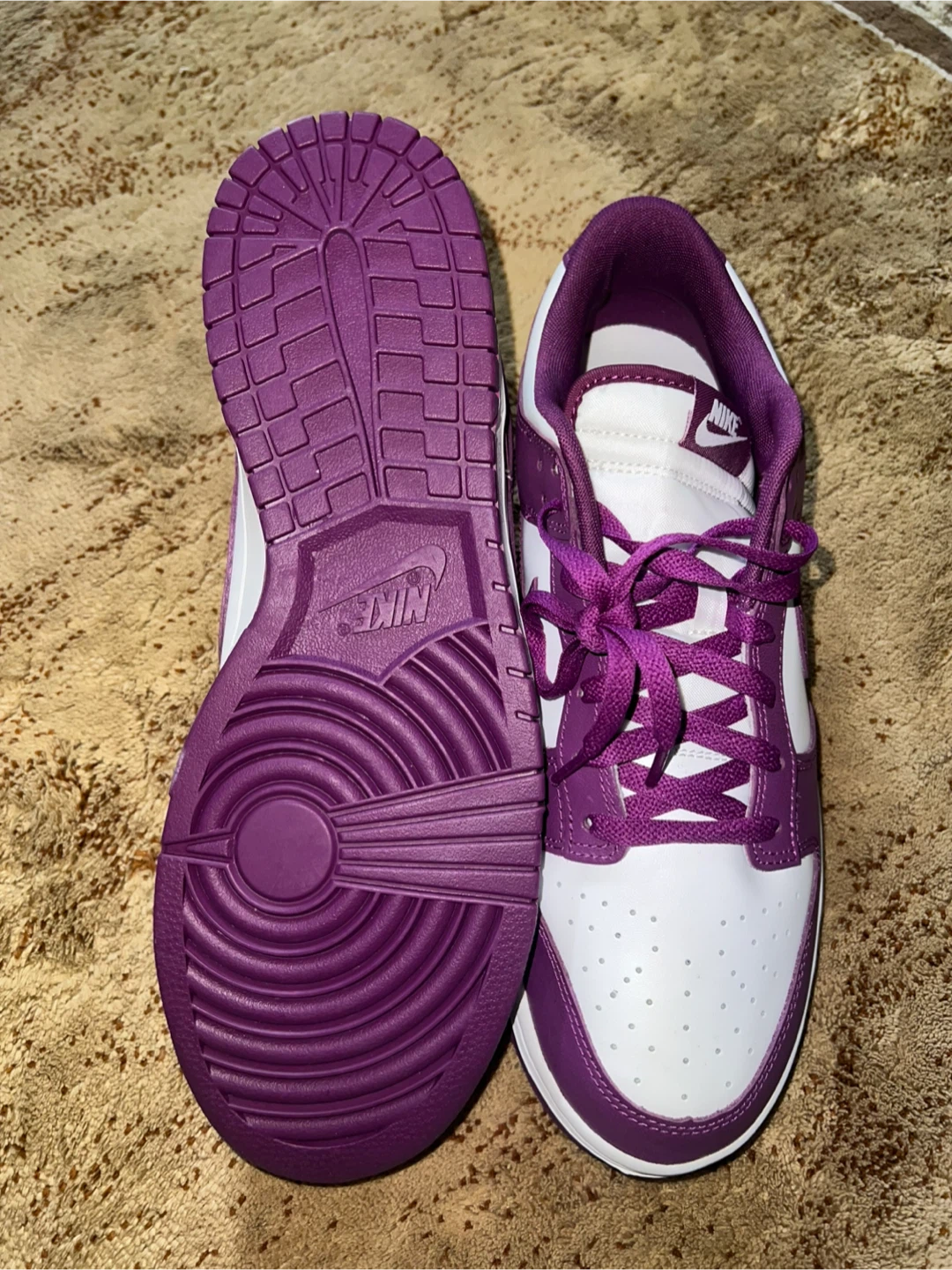 Nike Dunk Low Purple White, Size 12