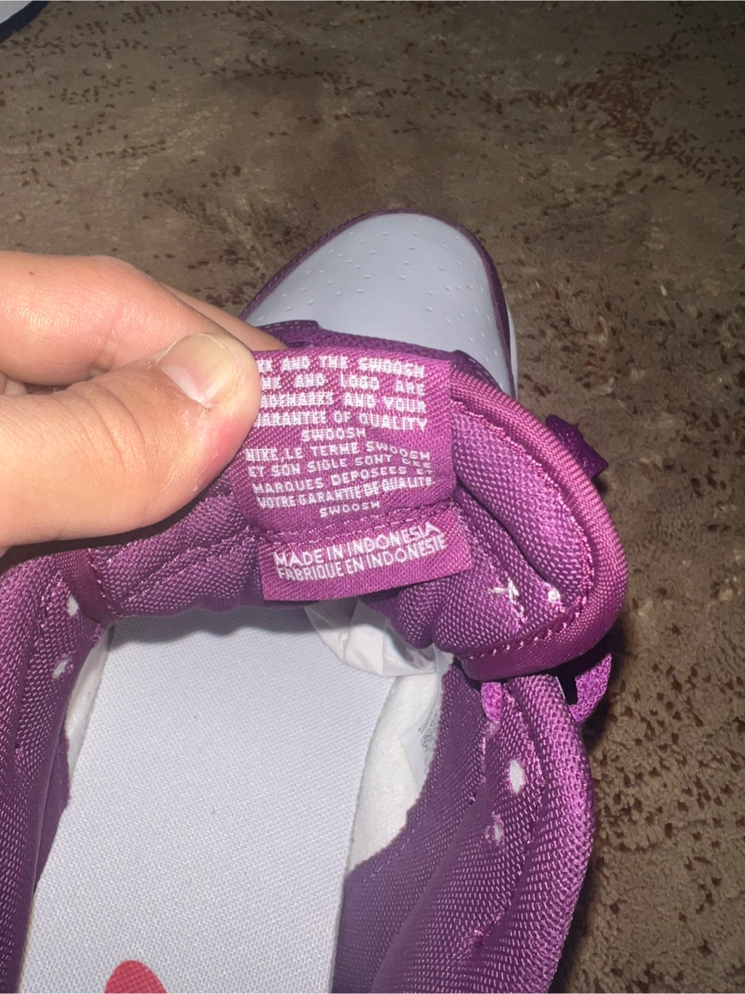 Nike Dunk Low Purple White, Size 12 - photo 2