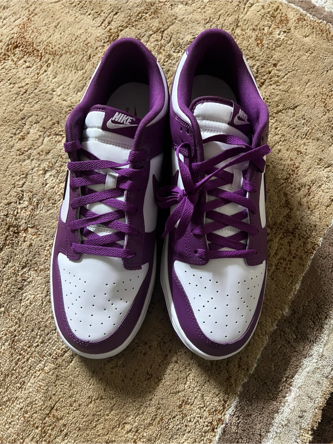 Nike Dunk Low Purple White, Size 12 - photo 5