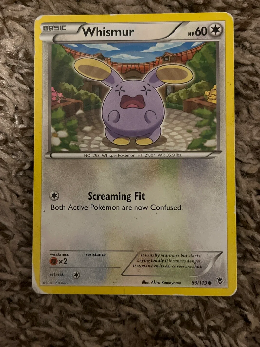 Whismur Pokémon Card