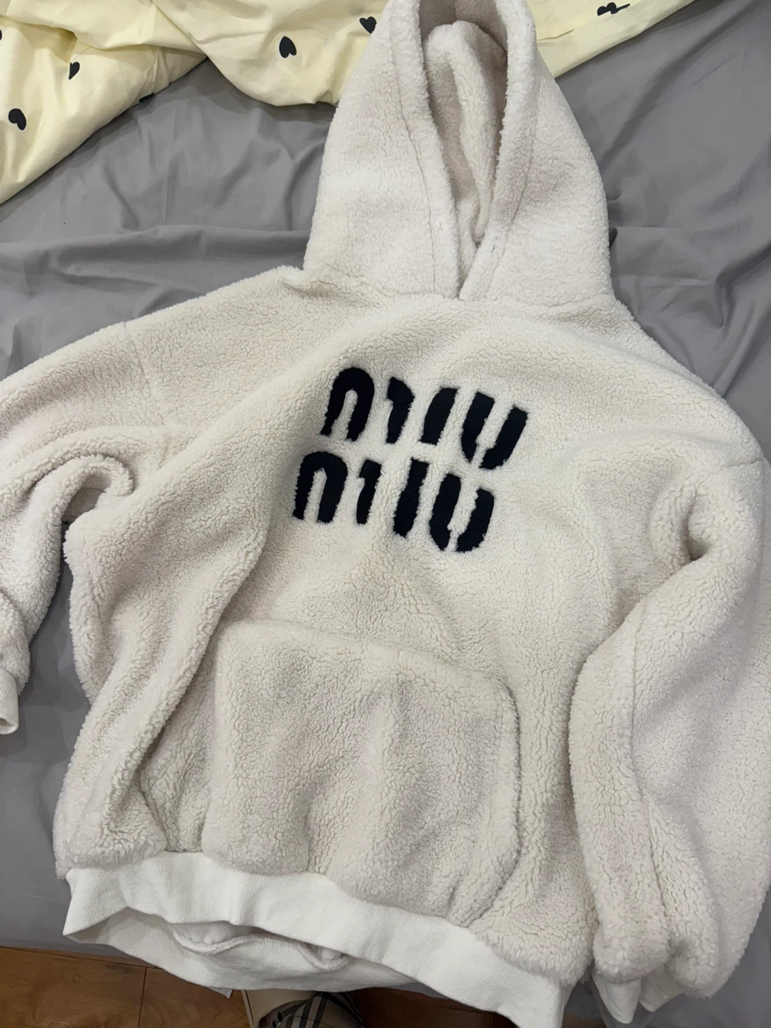 Miu Miu White Fleece Hoodie