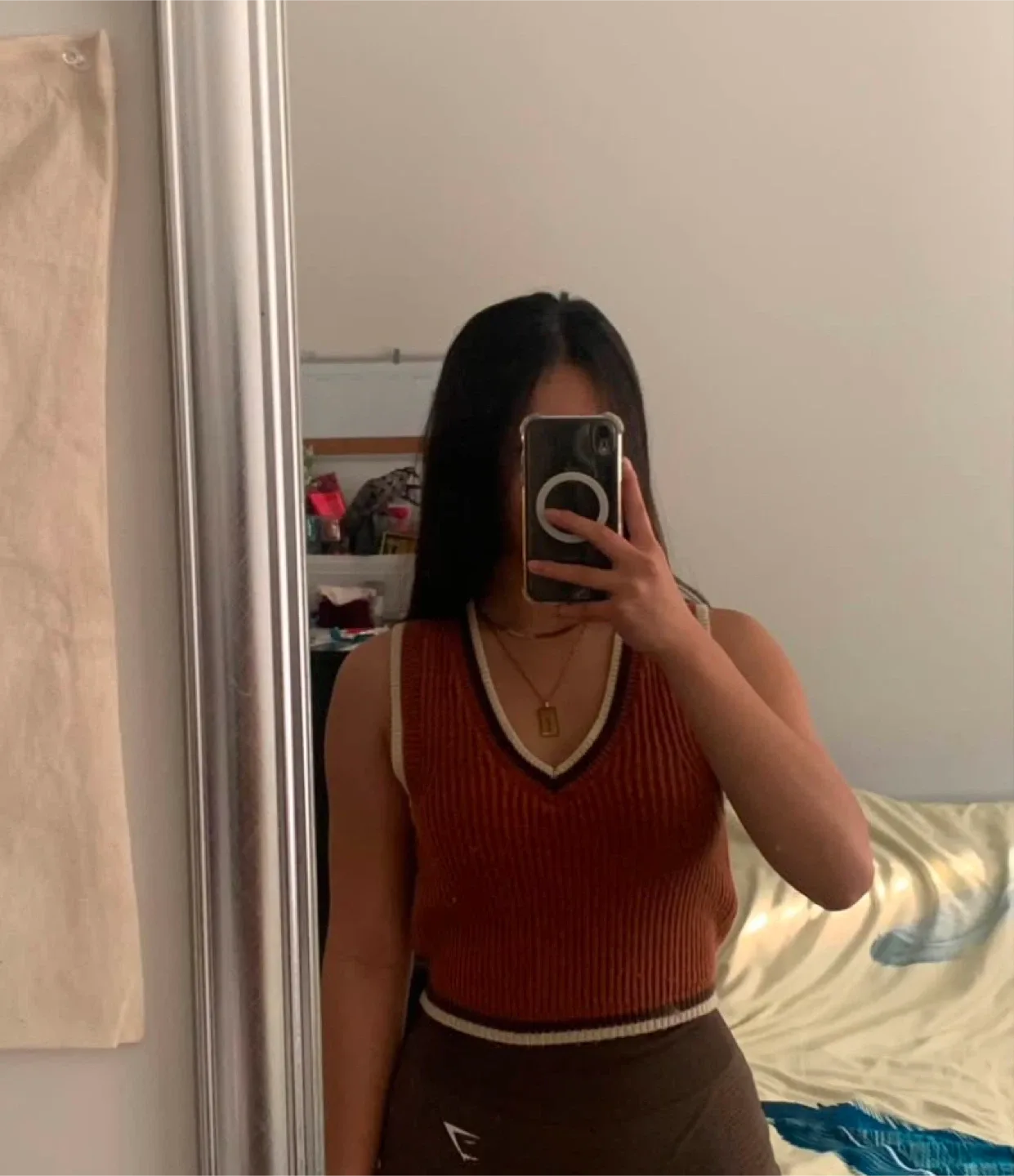 Garage Brown Knitted Vest - Size XSmall