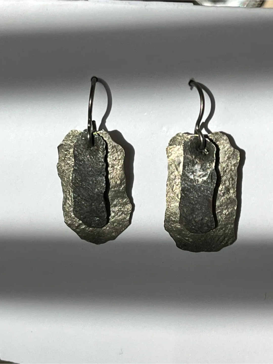 Rare Meteorite Earrings. Made of meteorites! one of a kind. image indicator(2)