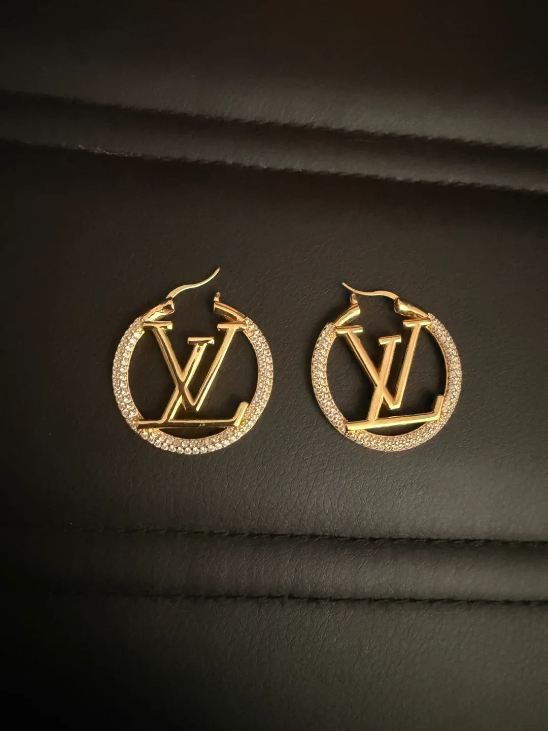 Louis Vuitton Hoop Rhinestone Earrings